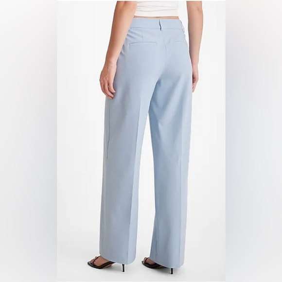 EXPRESS Editor Mid Rise Pinstripe Relaxed Trouser -NWT - Picture 2 of 5